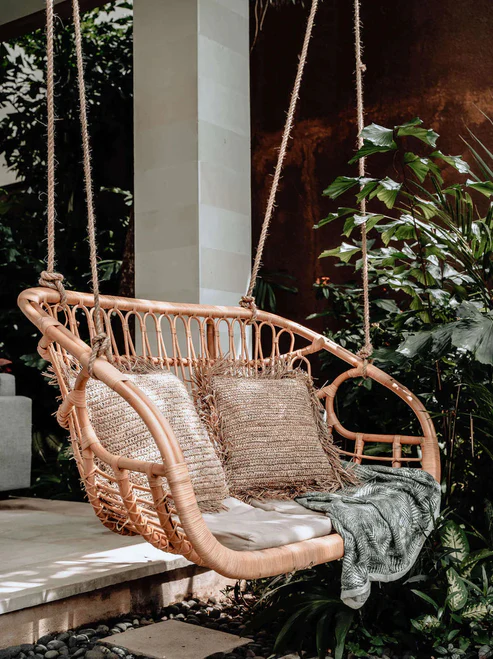 Kaia Handcrafted Bamboo & Rattan Swing Chair