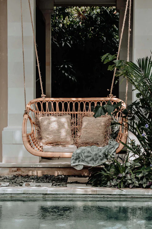 Kaia Handcrafted Bamboo & Rattan Swing Chair