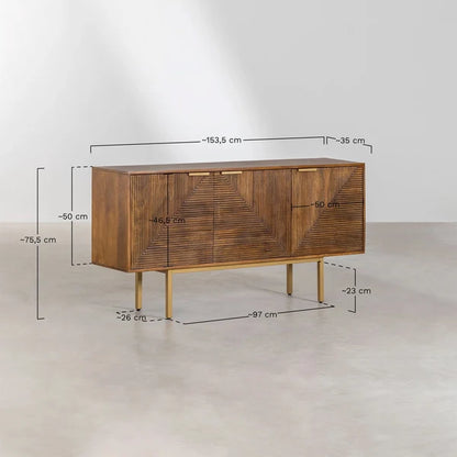 Kai Handmade Mango Wood Sideboard for Living Room