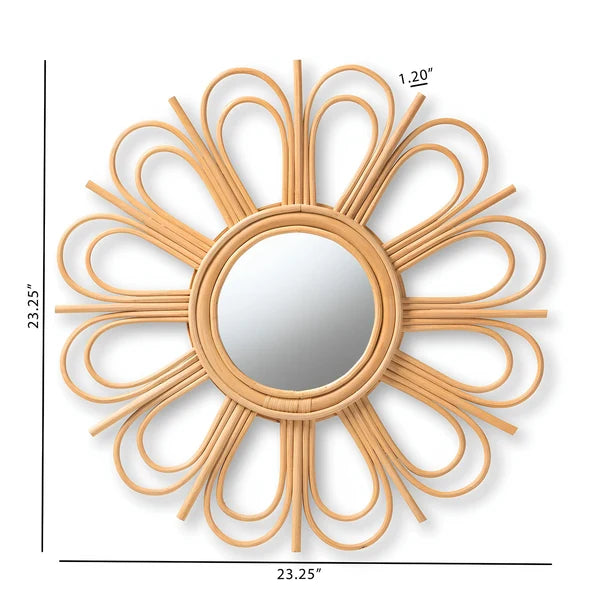Kashvi Handcrafted Rattan Wall Mirror