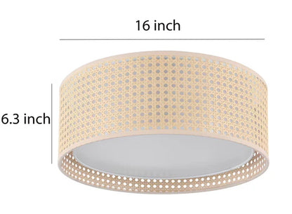 Handcrafted Wicker Rattan Ceiling Light Kilash