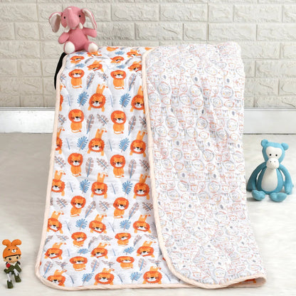 King Uncle Organic Cotton Quilted Muslin Reversible Blanket