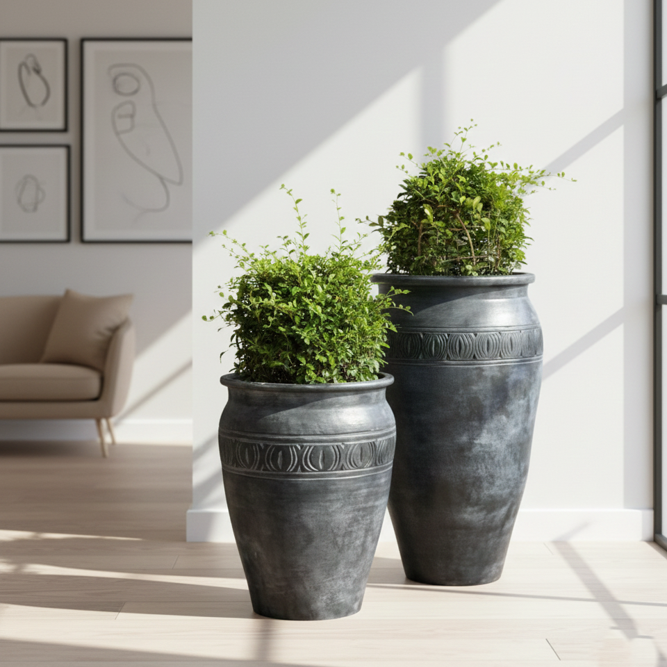 Glorious Konkan Terracotta Urn – Handcrafted Classic Elegance for Home And Garden 26″, 30″ & 36″