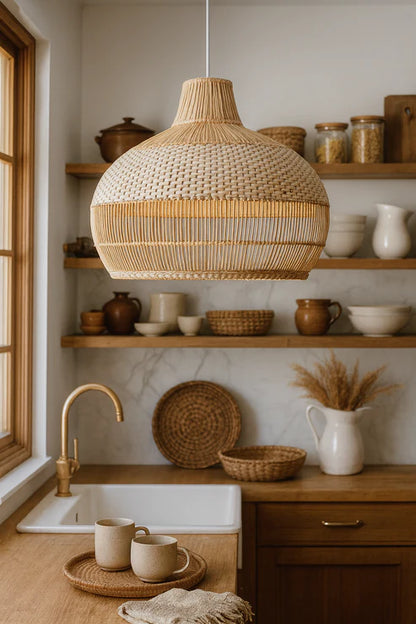 Handcrafted Bamboo Rattan Pendant Light Laksh