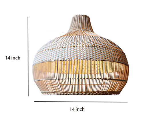 Handcrafted Bamboo Rattan Pendant Light Laksh