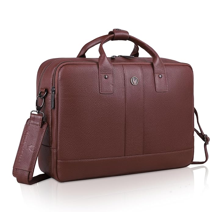 Wildhorn Slim Genuine Leather Office Bag for Men & Women | Vintage Shoulder Satchel