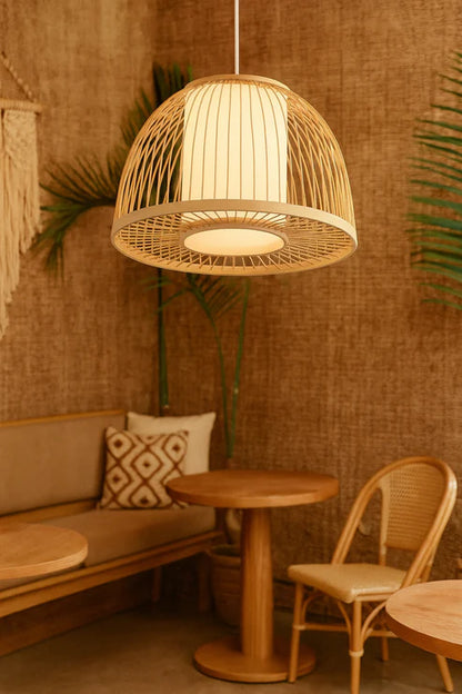 Handcrafted Wicker Rattan Pendant Light Ley