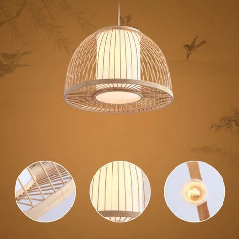 Handcrafted Wicker Rattan Pendant Light Ley