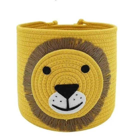Lion Face Kids Basket – 10×10 Inch Multipurpose Kids Organizer