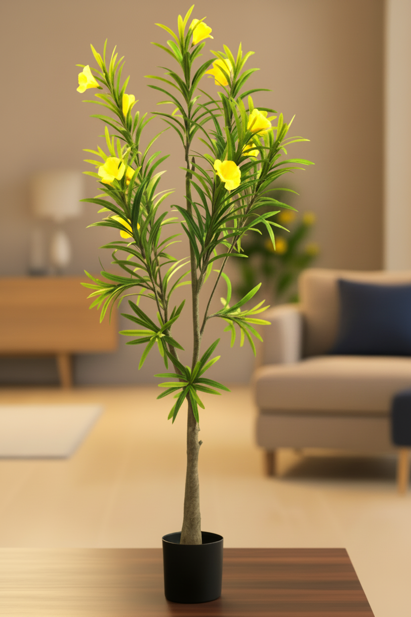 Premium Artificial Yellow Oleander Blossom Tree
