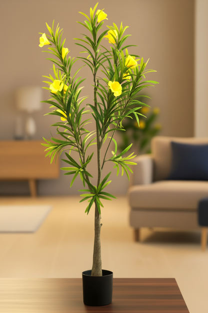 Premium Artificial Yellow Oleander Blossom Tree