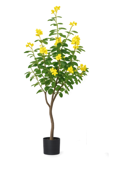 Premium Artificial Yellow Flowering Tree 59"