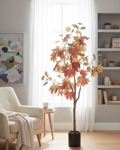 Premium Artificial Autumn Maple Tree 59"