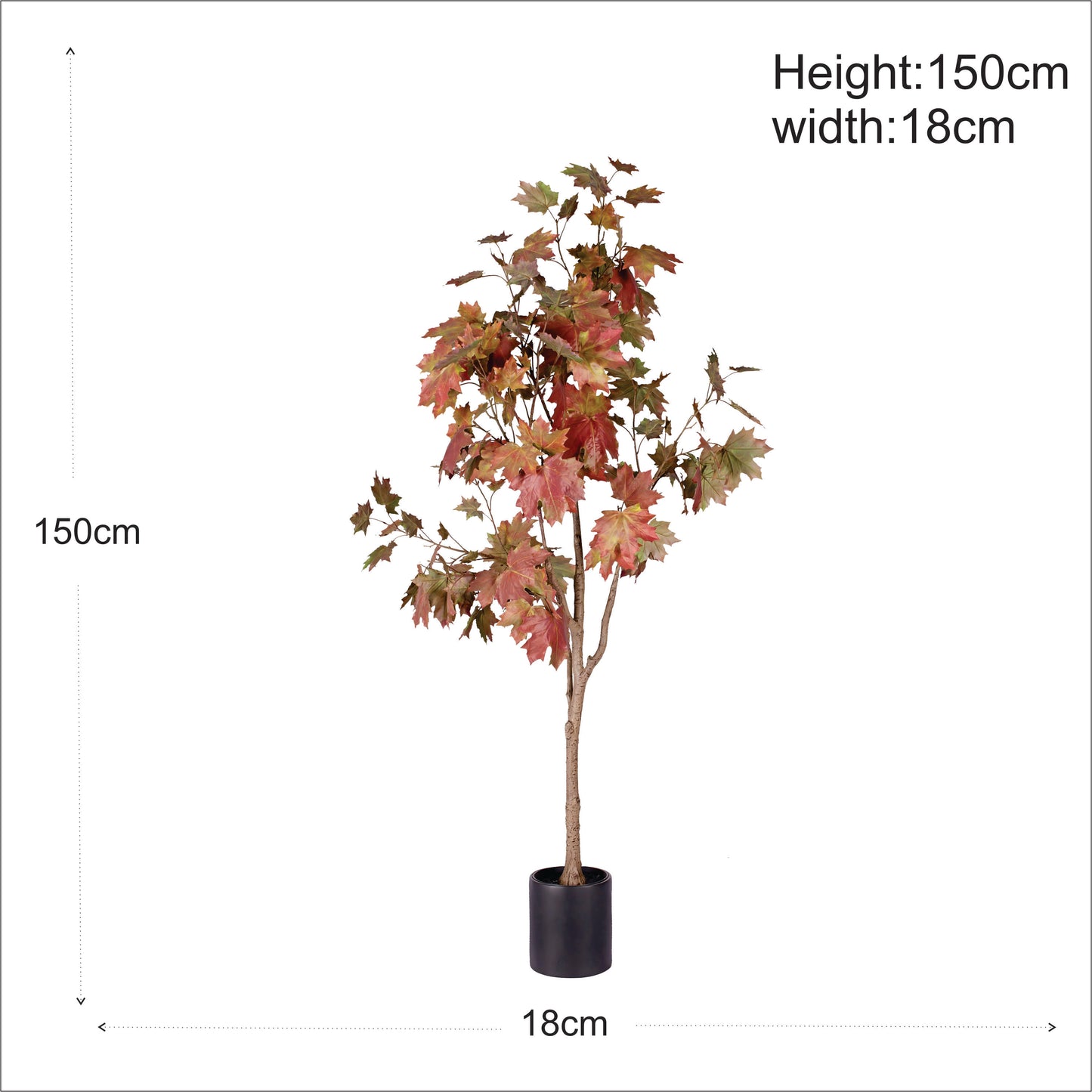 Premium Artificial Autumn Maple Tree 59"