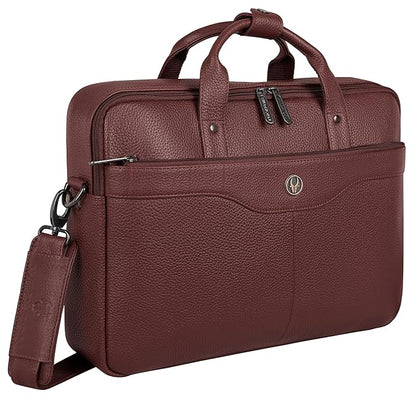 Wildhorn Premium Leather Laptop Messenger Bag | Executive Smart Office Satchel