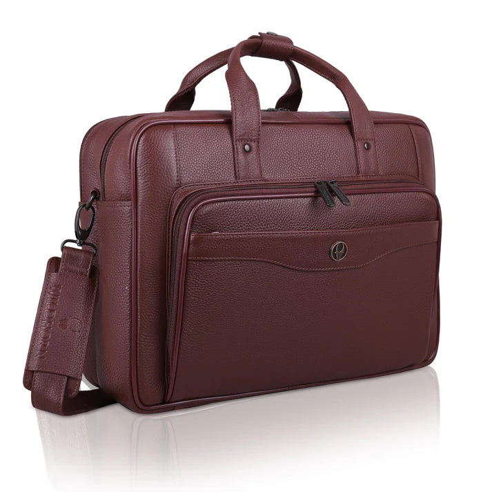 Wildhorn Executive Leather Attache & Work Bag | Premium Business Travel Bag