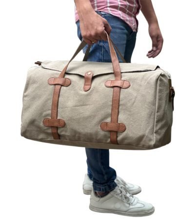 Flap Duffle Bag For Men & Women – Brown