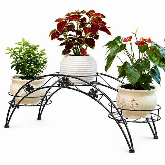 Heavy Iron 3-Pot Curved Plant Stand