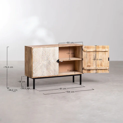 Mia Handcrafted Mango Wood Sideboard