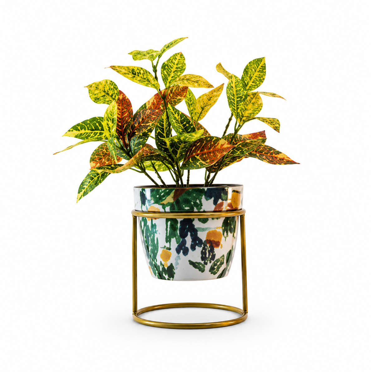 Round Cylinder Stand Planter multicolor