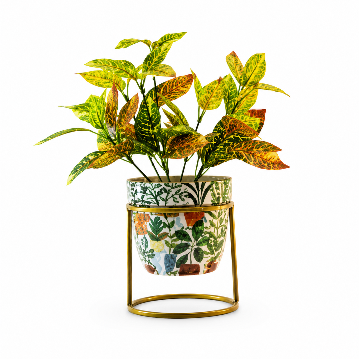 Round Cylinder Stand Planter multicolor