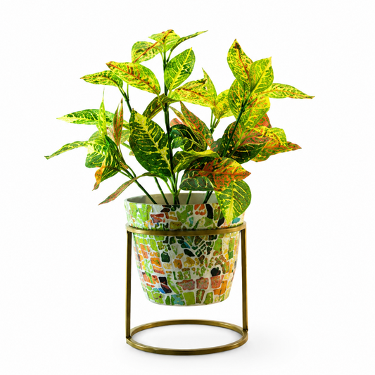 Round Cylinder Stand Planter multicolor