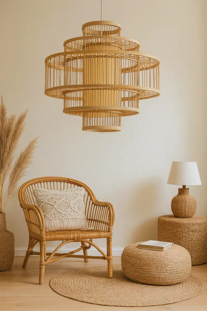 Handcrafted Bamboo Rattan Pendant Light Navya