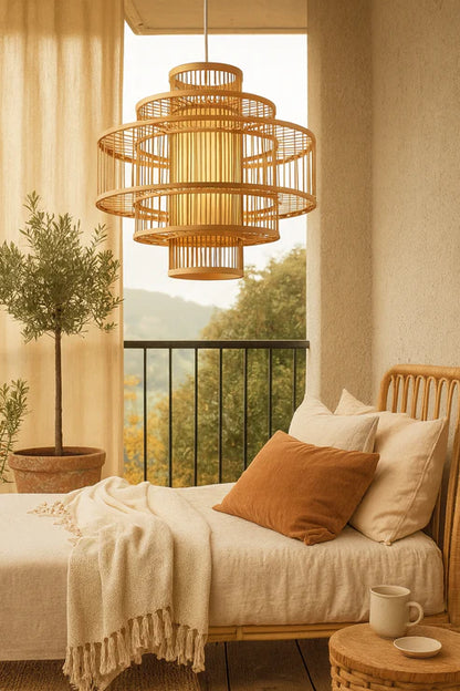 Handcrafted Bamboo Rattan Pendant Light Navya