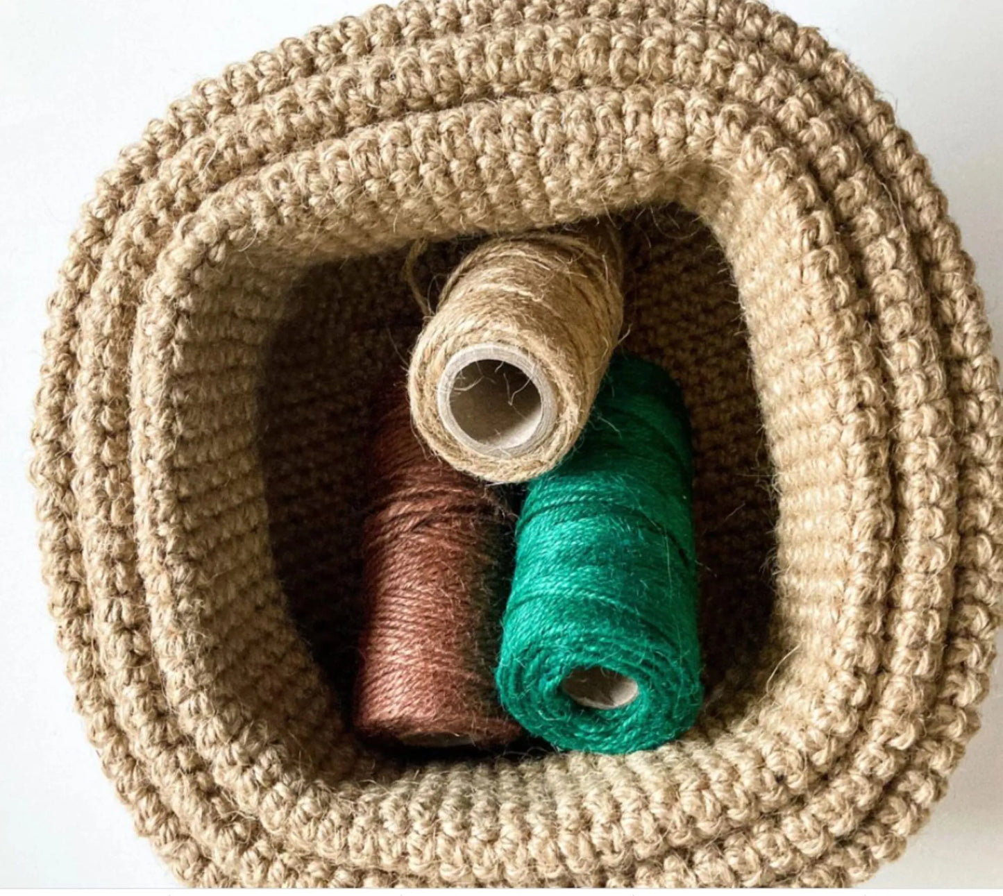 Handcrafted Rectangular Nesting Jute Baskets