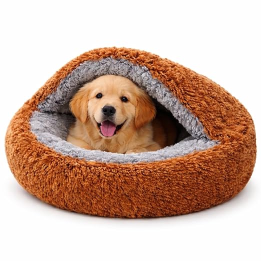 Zexsazone Premium Hooded Nesting Pet Bed | 65cm