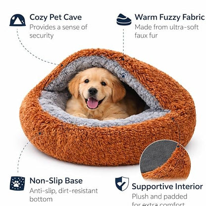 Zexsazone Premium Hooded Nesting Pet Bed | 65cm