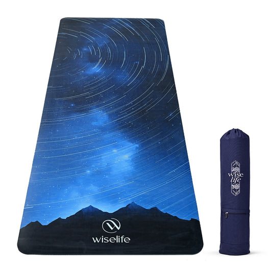 Professional PU & Natural Rubber Yoga Mat - 6mm Night Sky