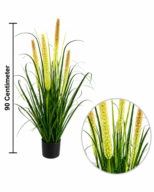 Artificial Onion Grass Plant with Reeds – 35.43″