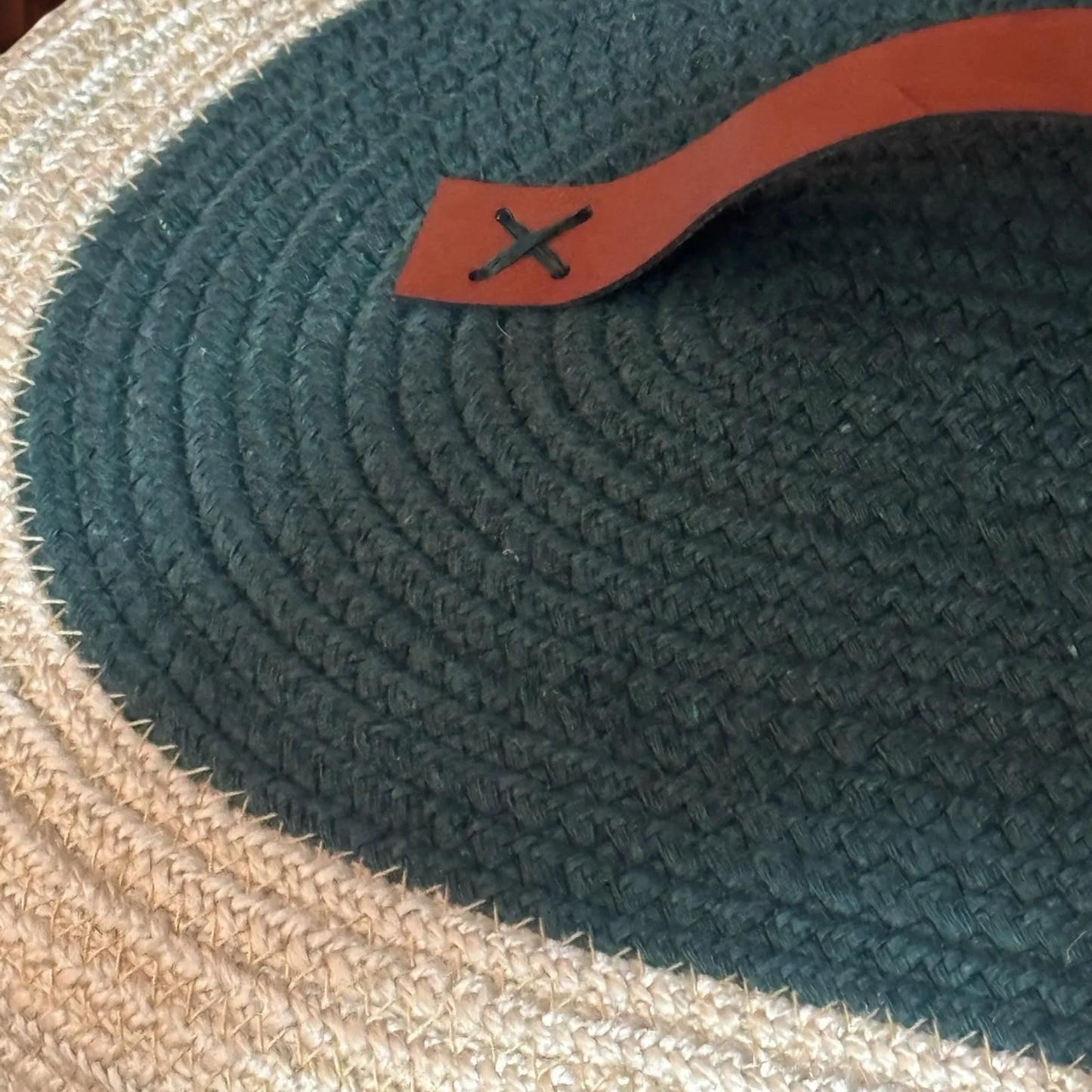 Handwoven Cotton Oval Storage Basket with Lid