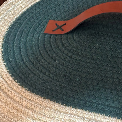 Handwoven Cotton Oval Storage Basket with Lid