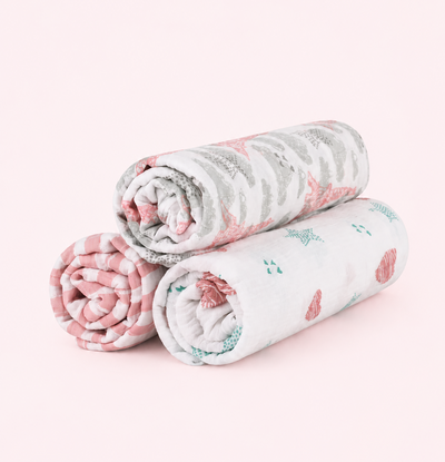 Abracadabra Eiffel Tower Muslin Swaddles – Set of 3