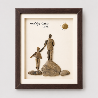 "Daddy’s Little Girl" Pebble Art Frame