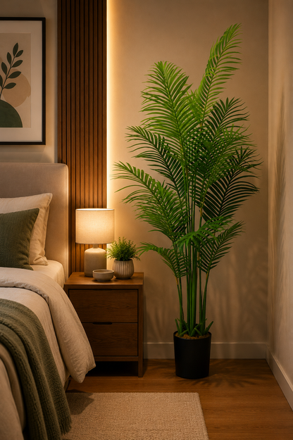 Artificial Tropical Palm Tree - 70.87″ Tall Faux Plant