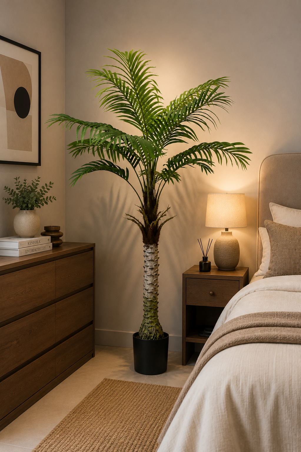 Palm Tree Faux Plant 59″ – Lush Paradise for Home & Office
