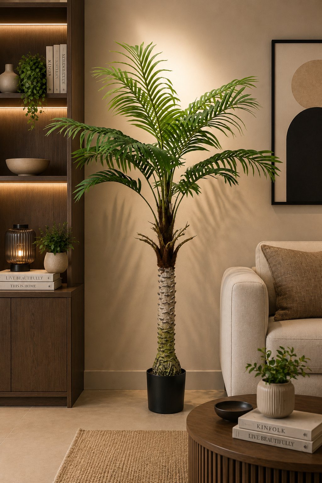 Palm Tree Faux Plant 59″ – Lush Paradise for Home & Office