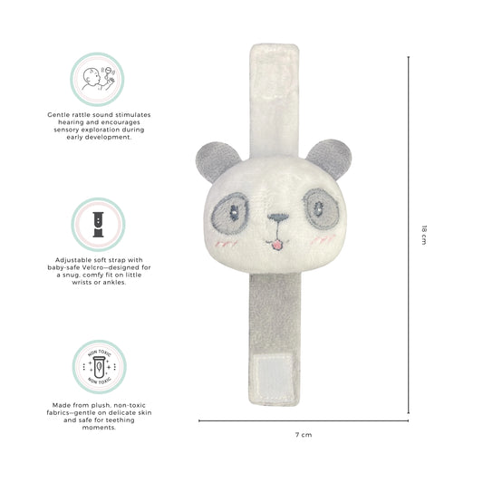 Panda Wrist Rattle