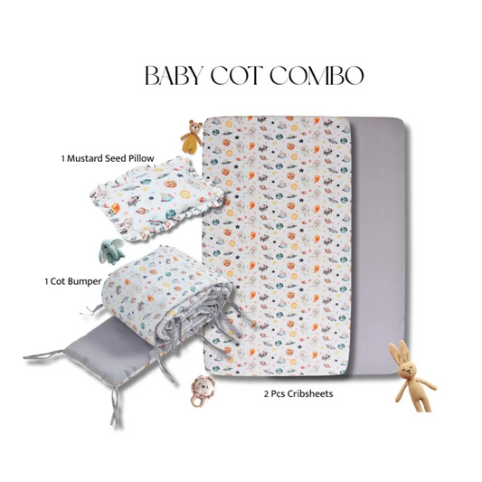 Sovana Premium 4-Piece Baby Cot Combo Pets of the Galaxy