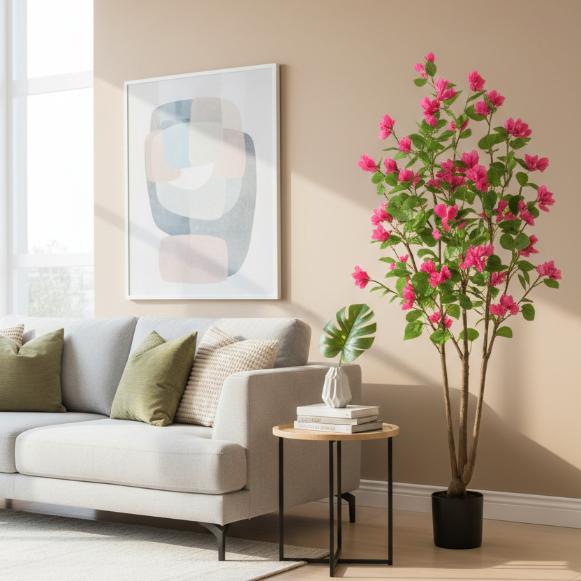 Premium Artificial Pink Bougainvillea Tree 59"