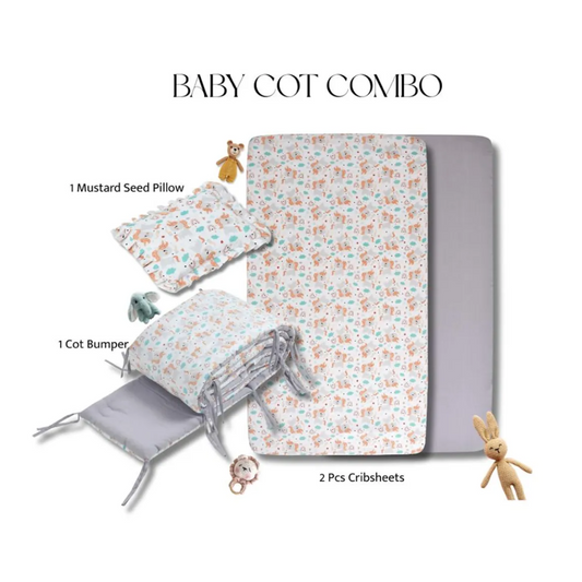 Sovana Premium 4-Piece Baby Cot Combo Unicorn