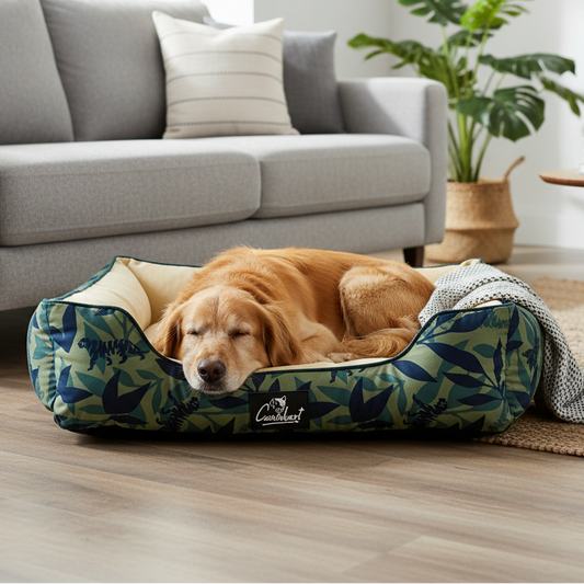 Premium Printed Dog Lounger Bed Camo