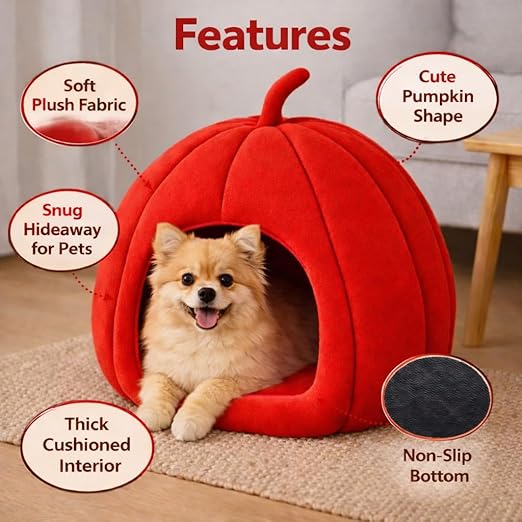 Premium Pumpkin Pet Cave