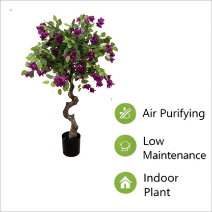 Premium Artificial Purple Bougainvillea Plant 47"