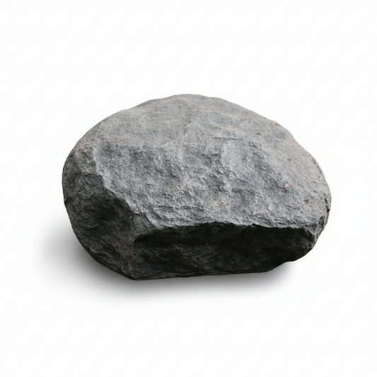 Gray stone on a white background