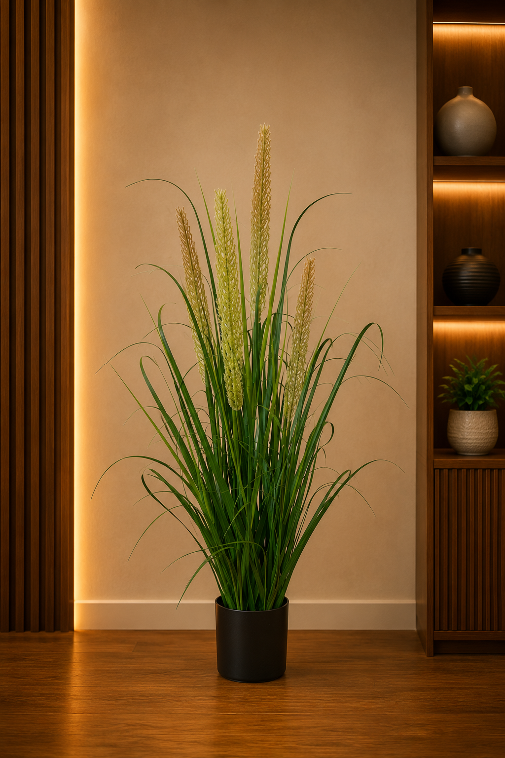Artificial Onion Grass Plant with Reeds – 35.43″