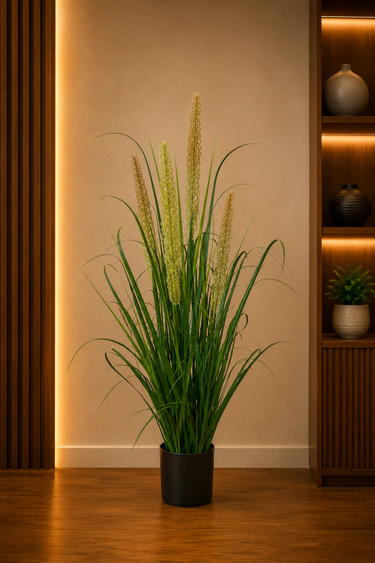 Artificial Onion Grass Plant with Reeds – 35.43″